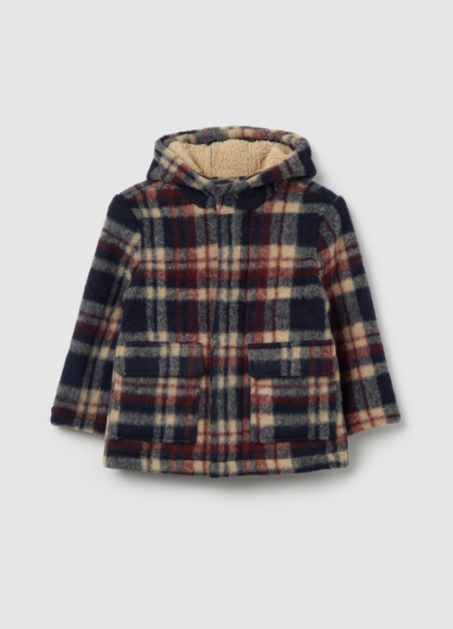 OVS Kids Зимняя Теплая Куртка Для Мальчиков Red/Blue Check 3-10 Лет [1]