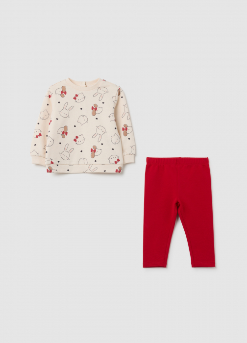 OVS Kids Set Sport Vanilla Cream Fete 9-36 Luni [1]