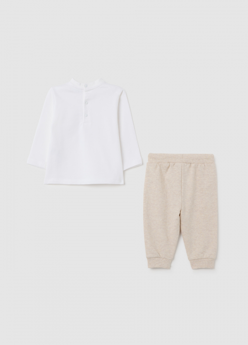 OVS Kids Set Tricou + Pantaloni Beige Melange Baieti 0-9 Luni [2]