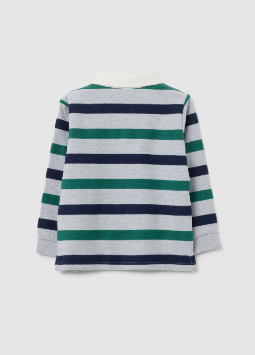 OVS Kids Tricou Polo Maneca Lunga  Gri Deschis Baieti 9-36 Luni [2]