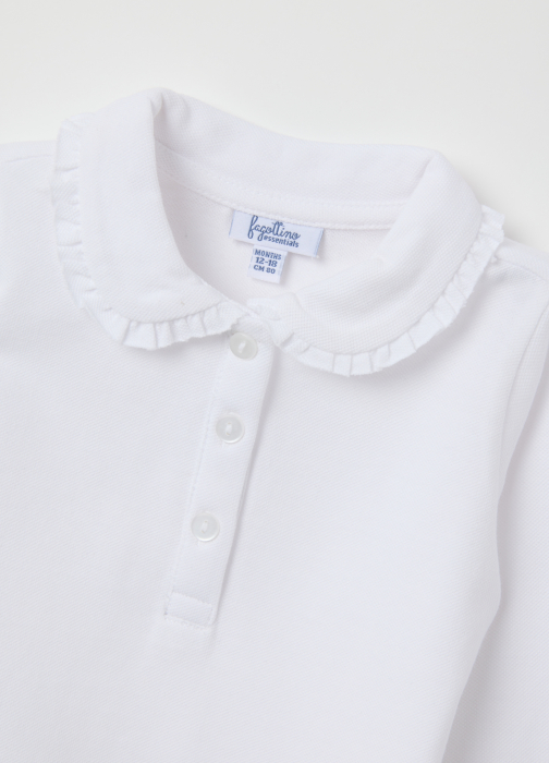 OVS Kids Tricou Polo Maneca Lunga  Lucent White Fete 9-36 Luni [4]