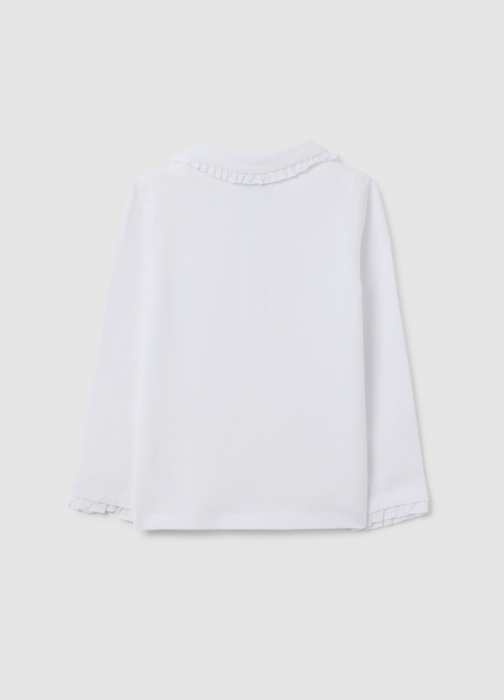 OVS Kids Tricou Polo Maneca Lunga  Lucent White Fete 9-36 Luni [2]