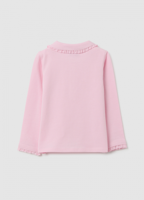 OVS Kids Tricou Polo Maneca Lunga  Roz Fete 9-36 Luni [2]