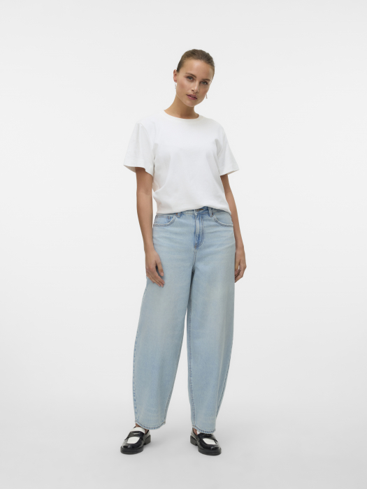 Vero Moda Blugi Albastri Deschisi BILLIE Barrel Femei [1]
