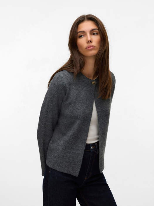 VERO MODA Cardigan Dark Grey Melange  Femei [3]
