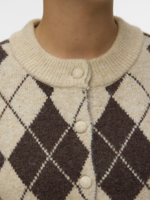 VERO MODA Женский Кардиган Oatmeal Chocolate Martini  [3]