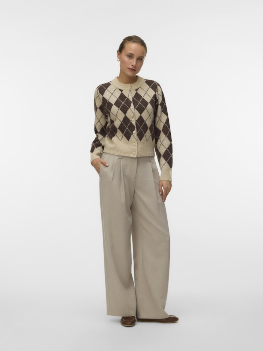 VERO MODA Женский Кардиган Oatmeal Chocolate Martini  [1]