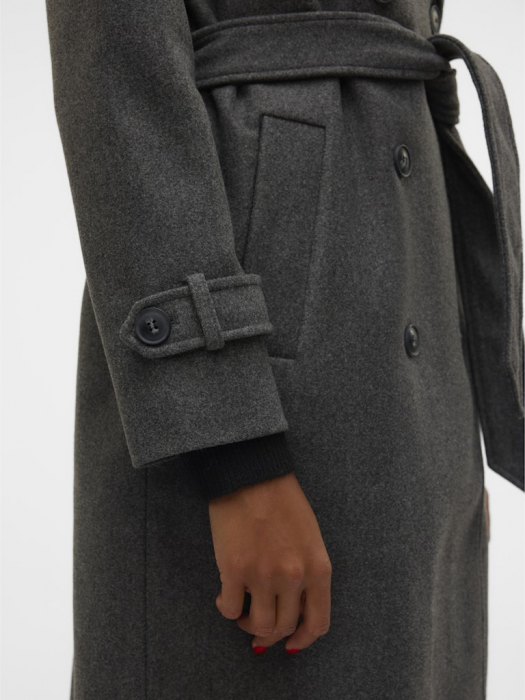 VERO MODA Palton Dark Grey Melange  Femei [3]