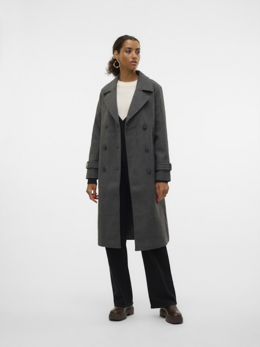 VERO MODA Palton Dark Grey Melange  Femei [5]