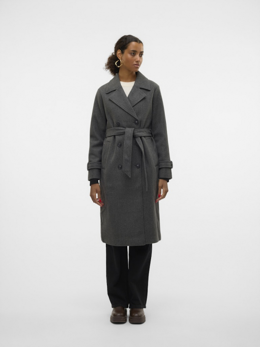 VERO MODA Palton Dark Grey Melange  Femei [2]