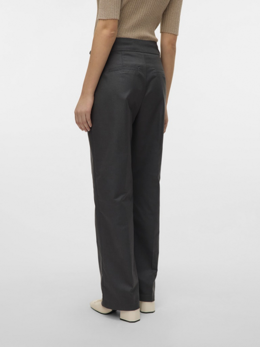 VERO MODA Pantaloni Dark Grey Melange Straight Femei [2]