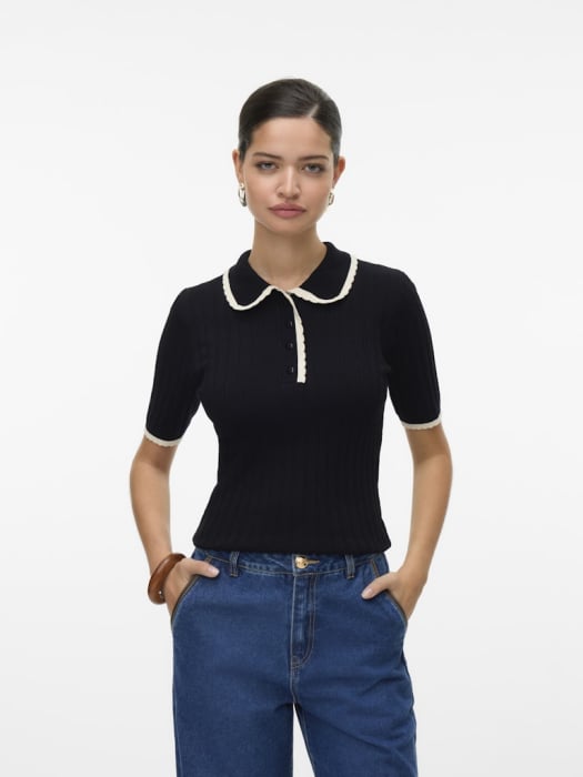 Vero Moda Свитер С Коротким Рукавом Black Birch  [2]