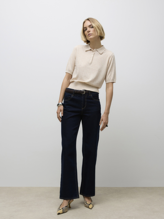 Vero Moda Женский Свитер С Коротким Рукавом Кремовый Regular [5]