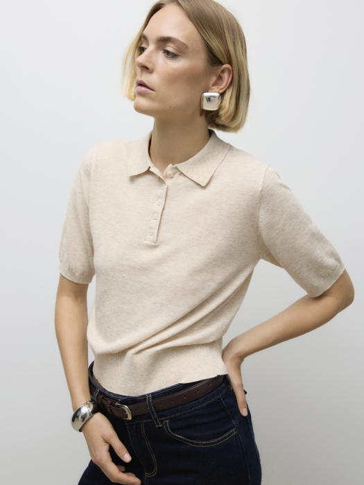 Vero Moda Женский Свитер С Коротким Рукавом Кремовый Regular [4]