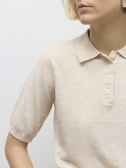 Vero Moda Женский Свитер С Коротким Рукавом Кремовый Regular [2]