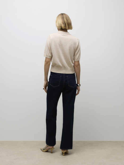 Vero Moda Женский Свитер С Коротким Рукавом Кремовый Regular [3]
