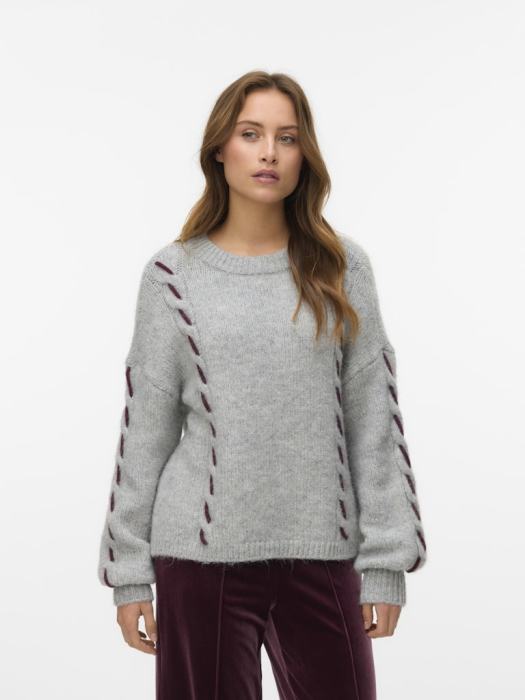 VERO MODA Pulover Gri Deschis  Femei [2]