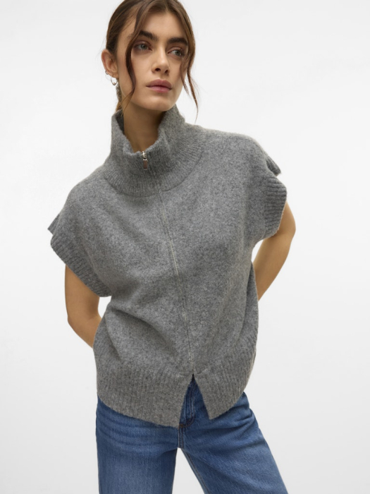 VERO MODA Pulover Gri Deschis  Femei [4]