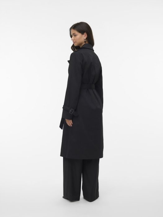 VERO MODA Женский Тренчкот Чёрный  [4]