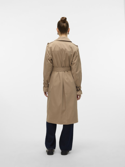 VERO MODA Trench Silver Mink  Femei [4]