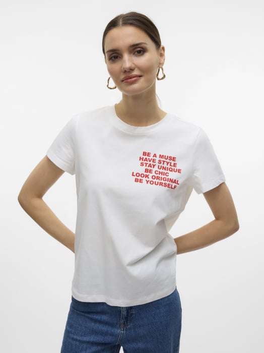 Vero Moda Женская Футболка Белая  [3]