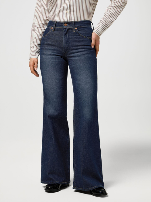 Wrangler Blugi Navy 70s Flare Flare Femei [2]