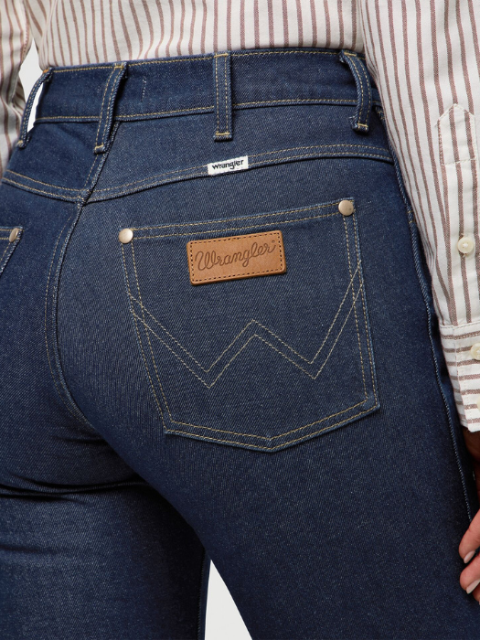 Wrangler Blugi Navy 70s Flare Flare Femei [5]