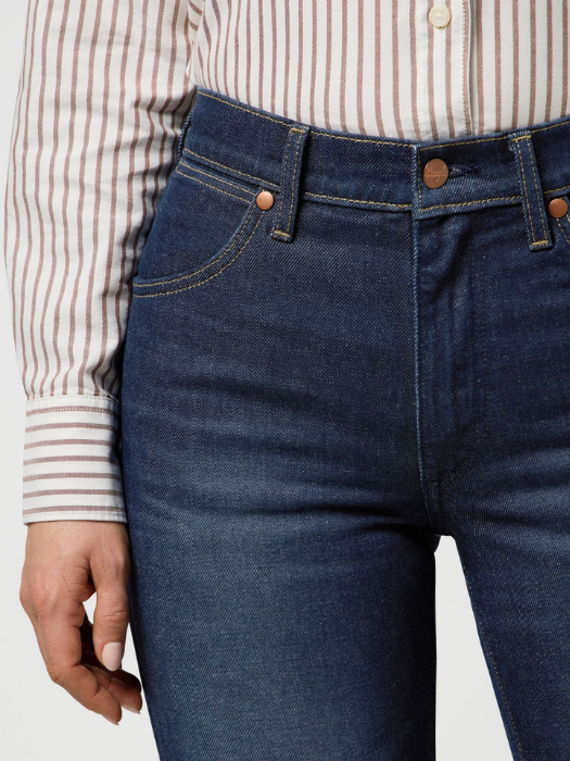Wrangler Blugi Navy 70s Flare Flare Femei [4]