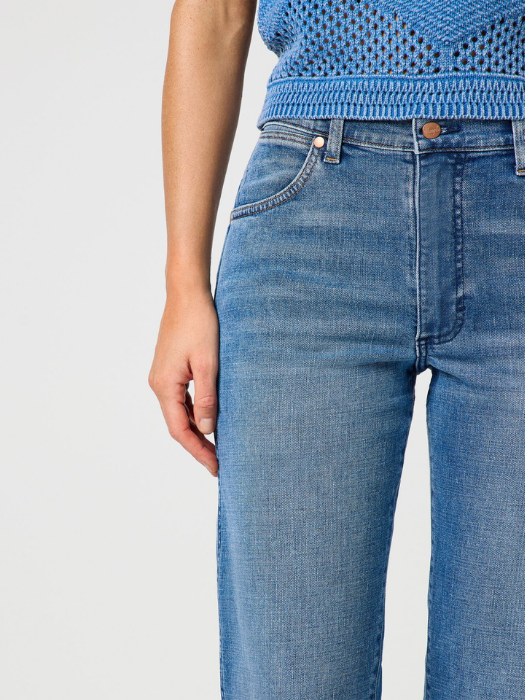 Wrangler Женские Джинсы Синие SUNSET Straight [3]