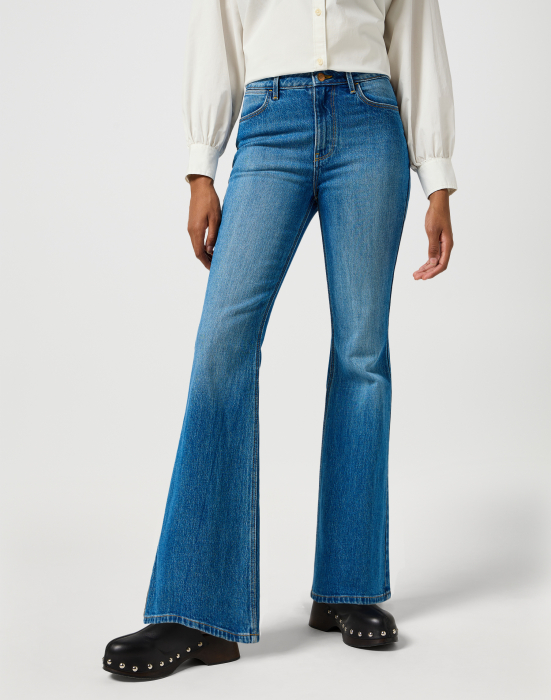 Wrangler Blugi Flare Blue Femei [2]