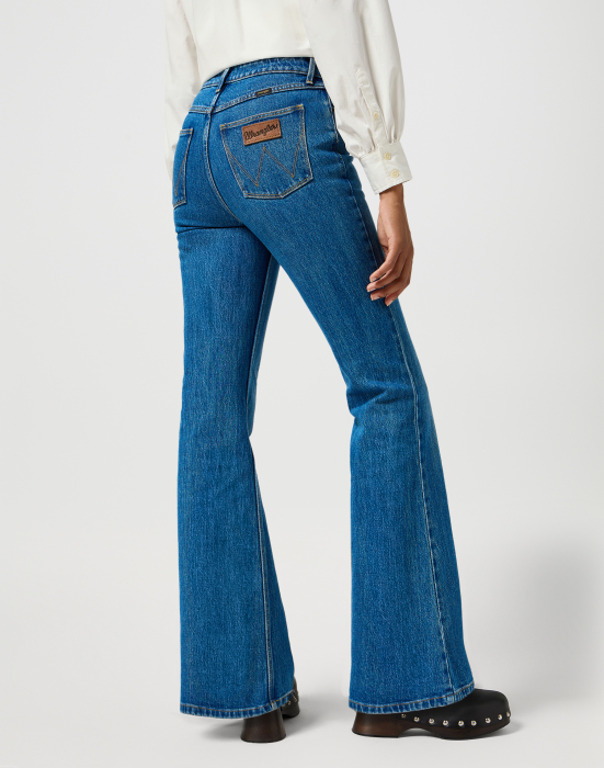 Wrangler Blugi Flare Blue Femei [3]