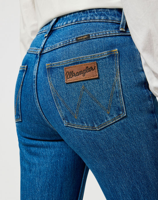 Wrangler Blugi Flare Blue Femei [5]