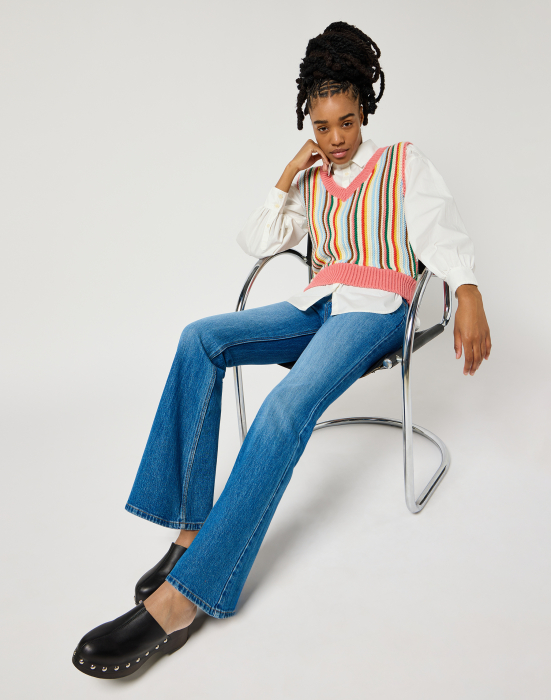 Wrangler Blugi Flare Blue Femei [4]