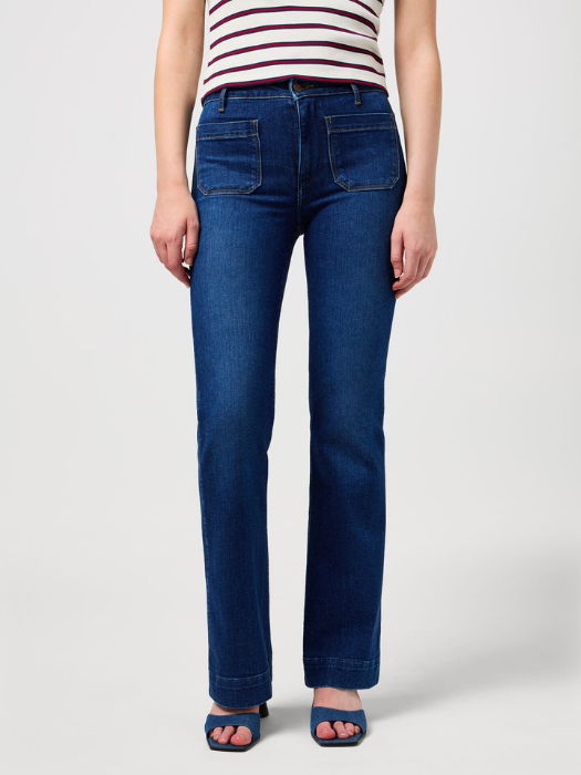 Wrangler Blugi Albastri FLARE Flare Femei [2]