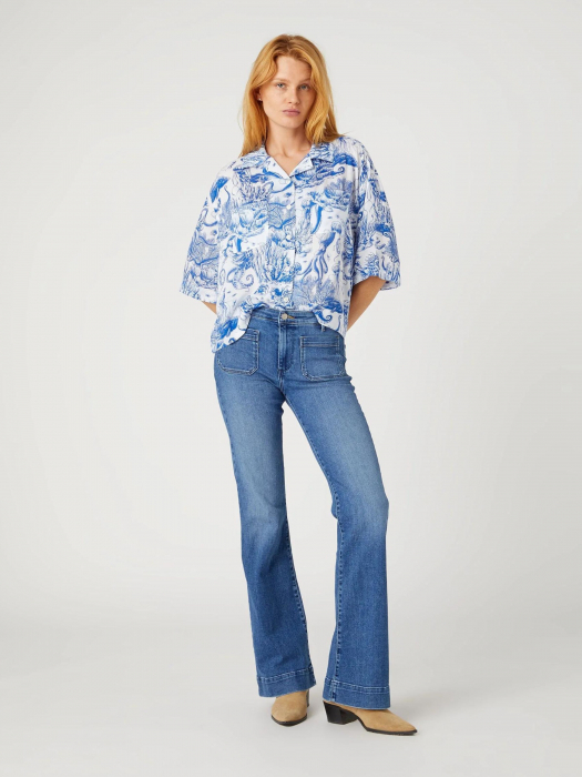 Wrangler Blugi Flare Blue Femei [1]