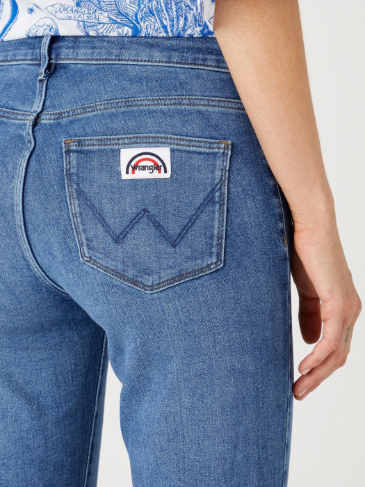 Wrangler Blugi Flare Blue Femei [5]