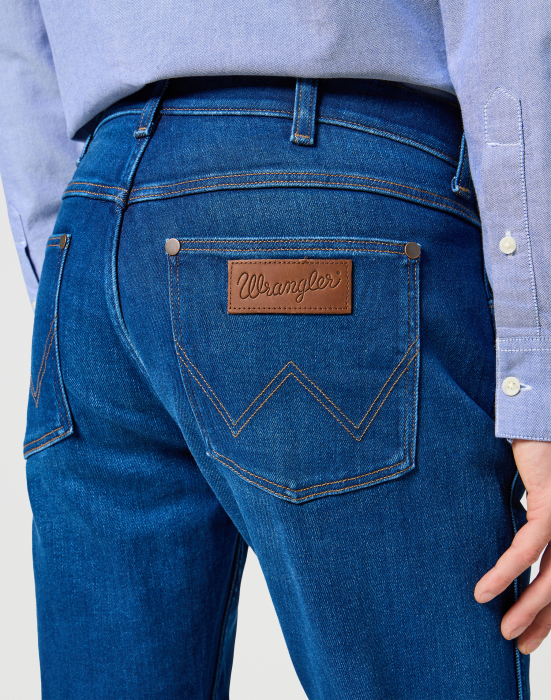 Wrangler Blugi Regular Straight Blue Barbati [4]