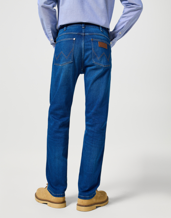 Wrangler Blugi Regular Straight Blue Barbati [3]
