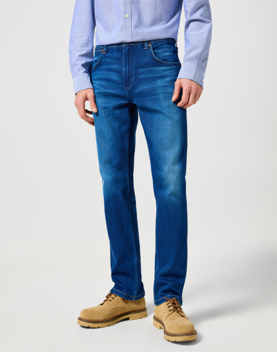 Wrangler Blugi Regular Straight Blue Barbati [1]
