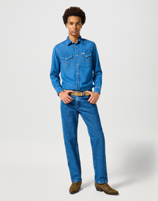 Wrangler Blugi Regular Bootcut Blue Barbati [2]