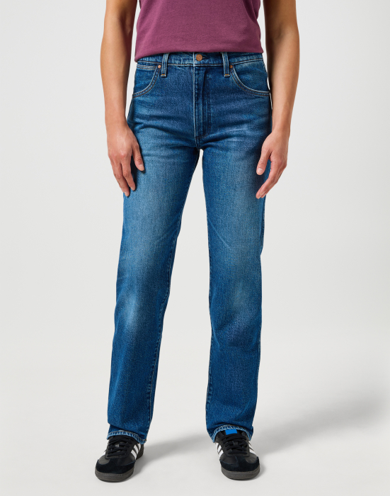 Wrangler Женские Джинсы Синие Straight [1]