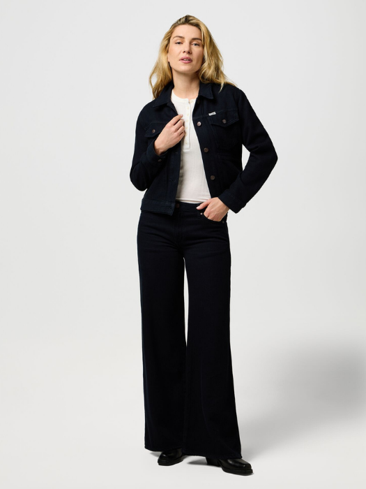 Wrangler Blugi Negri WORLD WIDE Wide Leg Femei [1]