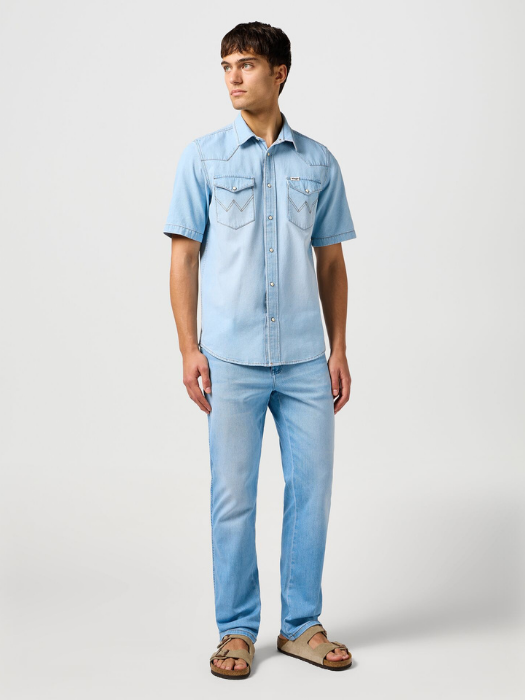 Wrangler Blugi Albastri Deschisi TEXAS Authentic Straight Barbati [5]