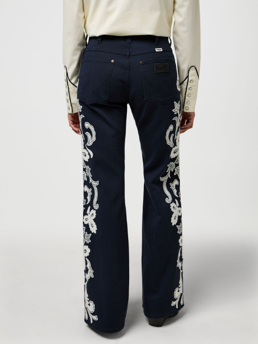 Wrangler Женские Джинсы Dark Navy 70S Flare Flare [3]