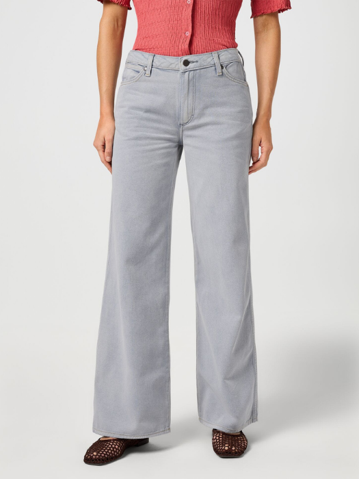 Wrangler Blugi Gri Deschis WORLD WIDE Wide Leg Femei [1]
