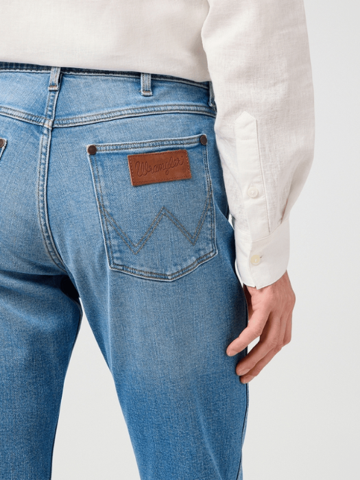 Wrangler Мужские Джинсы Синие GREENSBORO Regular Straight [4]