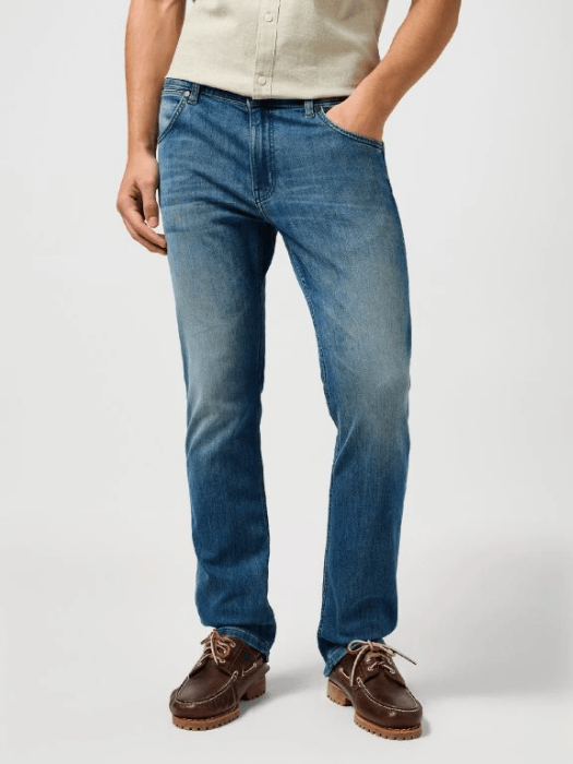 Wrangler Мужские Джинсы Синие GREENSBORO Regular Straight [1]