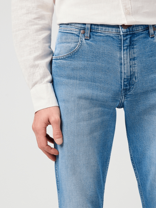 Wrangler Мужские Джинсы Синие GREENSBORO Regular Straight [3]