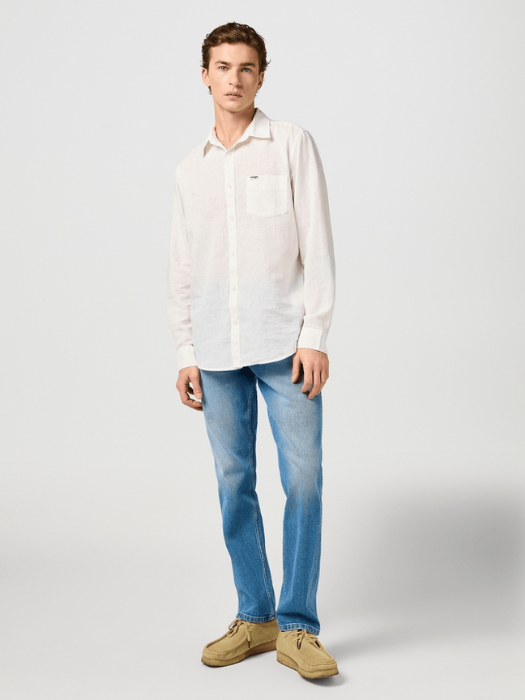 Wrangler Мужские Джинсы Синие GREENSBORO Regular Straight [5]