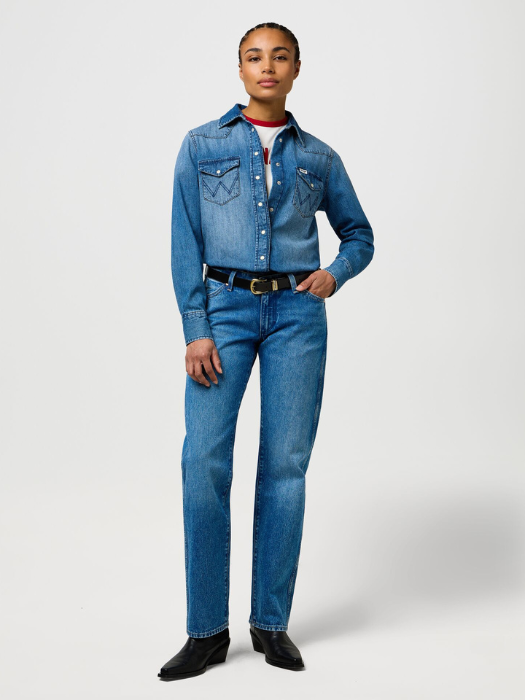 Wrangler Женские Джинсы Lasso Lagoon Low Rise Cowboy Jean Straight [3]